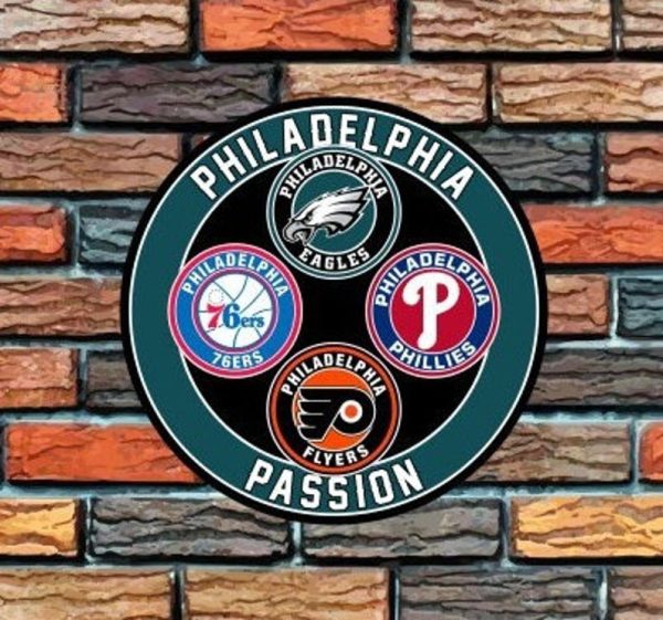 Philadelphia Athletics Passion Round Metal Sign Gift for Fans