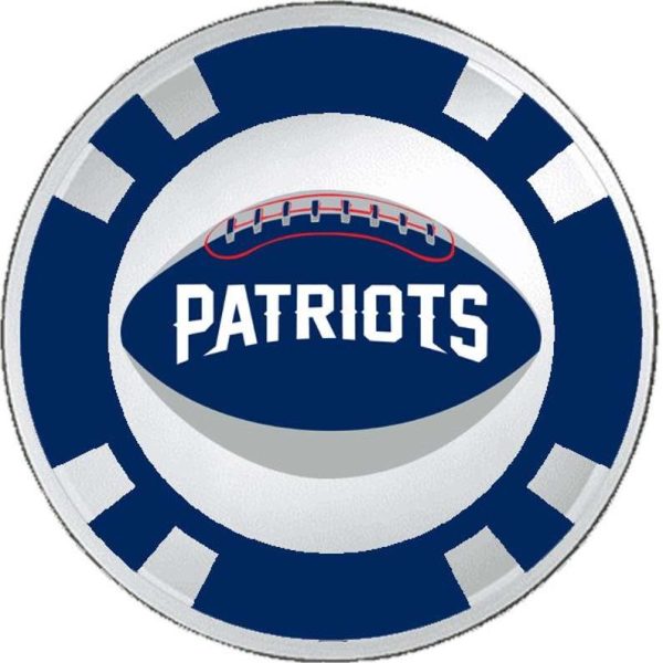 New England Patriots Blue Round Cut Metal Sign Gift For Fans