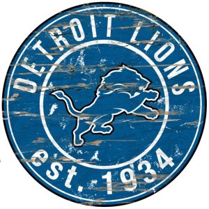 Detroit Lions EST.1934 Classic Metal Sign V2 Football Signs Gift for Fans