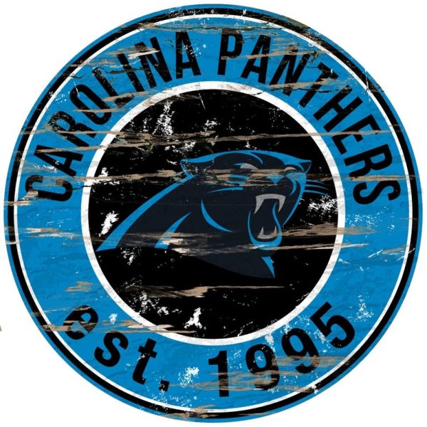Carolina Panthers Est.1995 Classic Metal Sign Distressed Football Signs Gift for Fans