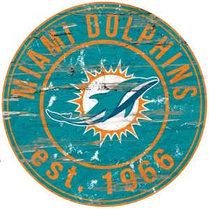 Miami Dolphins EST.1966 Classic Metal Sign Football Signs Gift for Fans