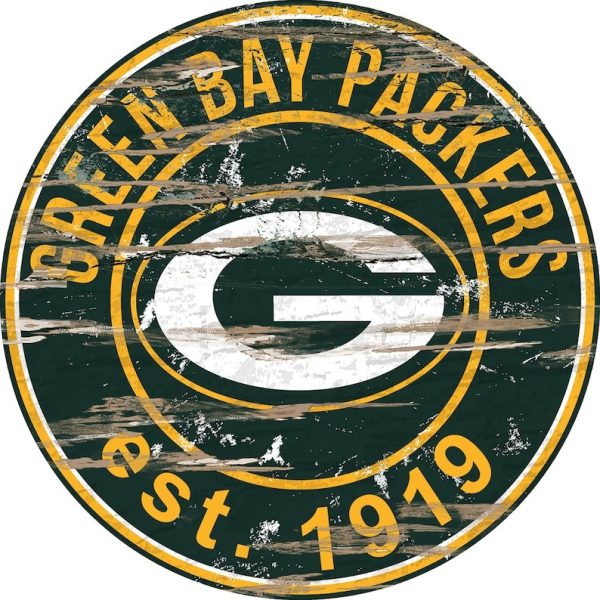Green Bay Packers Est.1919 Classic Metal Sign Football Signs Gift for Fans
