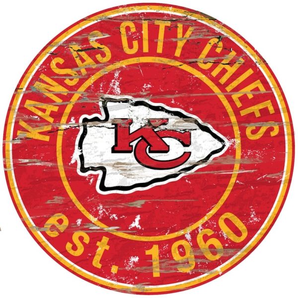 Kansas City Chiefs Est.1960 Classic Metal Sign Football Signs Gift for Fans