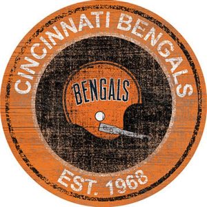 Cincinnati Bengals Est.1968 Classic Metal Sign Football Signs Gift for Fans