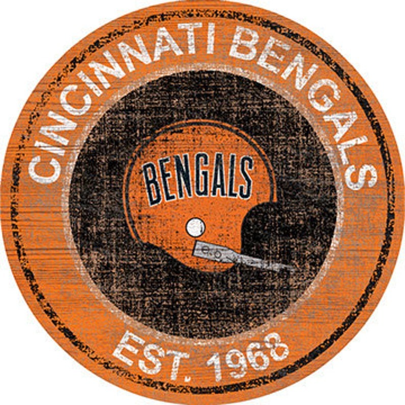 Cincinnati Bengals Est.1968 Classic Metal Sign Football Signs Gift for Fans  - Custom Laser Cut Metal Art & Signs, Gift & Home Decor