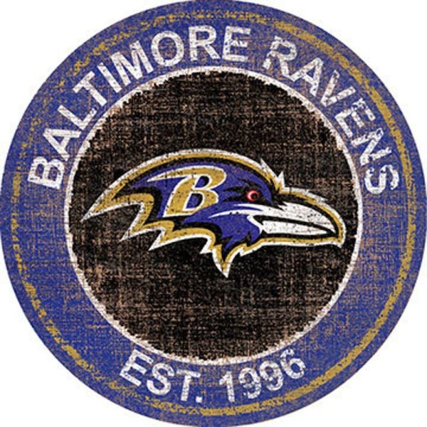 Baltimore Ravens Est.1996 Classic Metal Sign Distressed Football Signs Gift for Fans