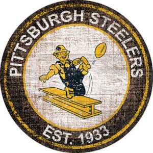 Pittsburgh Steelers Est.1933 Classic Metal Sign Distressed Football Signs Gift for Fans