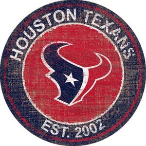 Houston Texans Est.2002 Classic Metal Sign Football Signs Gift for Fans