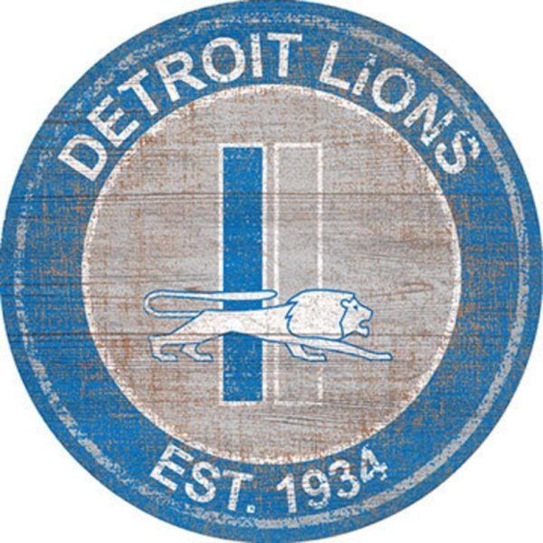 Detroit Lions Est.1934 Classic Metal Sign Distressed Football Signs Gift for Fans