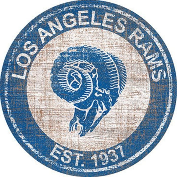 Los Angeles Rams Est.1937 Classic Metal Sign Distressed Football Signs Gift for Fans