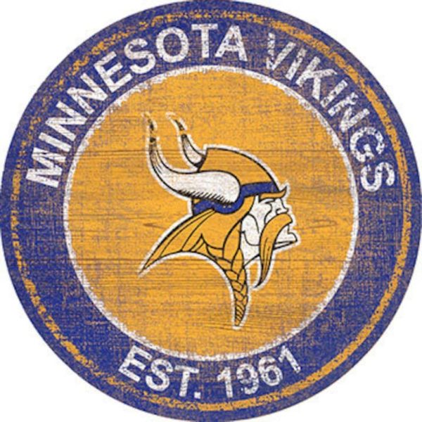 Minnesota Vikings Est.1961 Classic Metal Sign Distressed Football Signs Gift for Fan