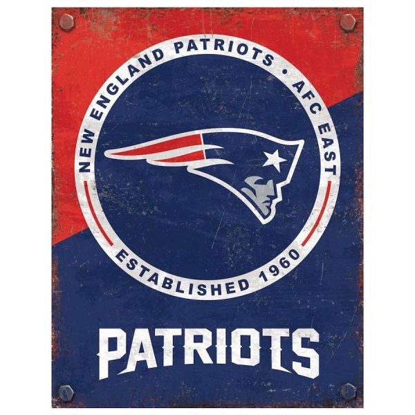 New England Patriots AFC East 1960 Vintage Printed Metal Signs Gift For Fans