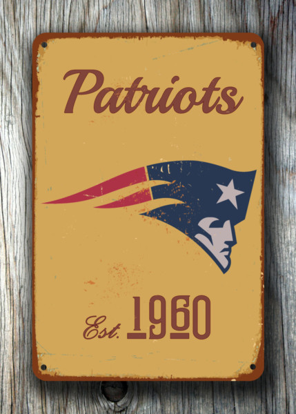 New England Patriots Vintage Printed Metal Sign Gifft For Fans
