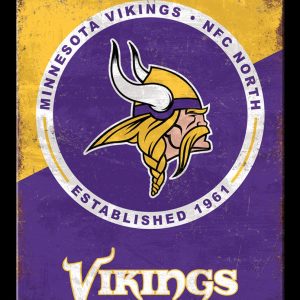 Minesota Vikings Est 1961 Classic Metal Sign Football Signs Gift for Fans