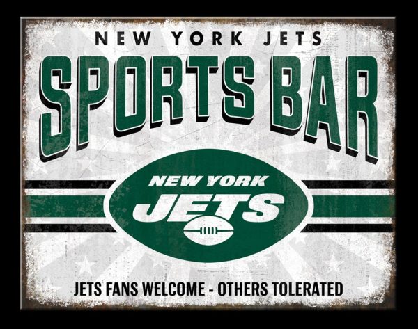 New York Jets Sports Bar Classic Metal Sign Football Signs Gift for Fans