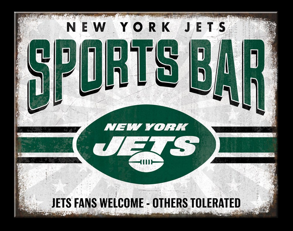 New York Jets EST.1960 Classic Metal Sign Football Signs Gift for