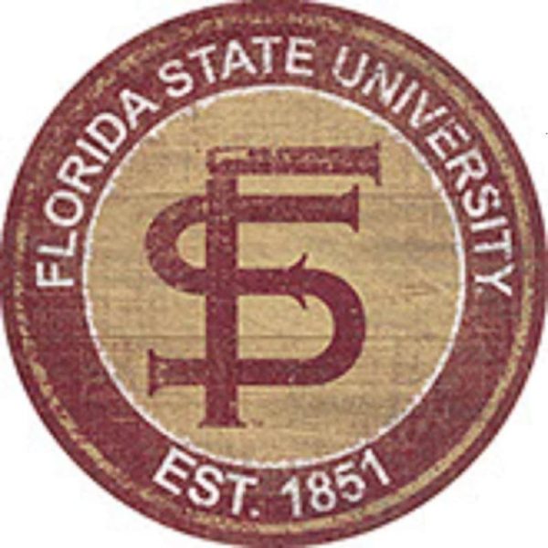 Florida State University Athletics Est.1851 Classic Metal Sign Florida State Seminoles Signs Gift for Fans