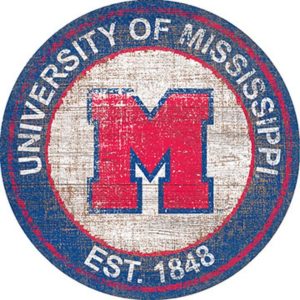 University Of Mississippi Athletics Est.1848 Classic Metal Sign Ole Miss Rebels Signs Gift for Fans
