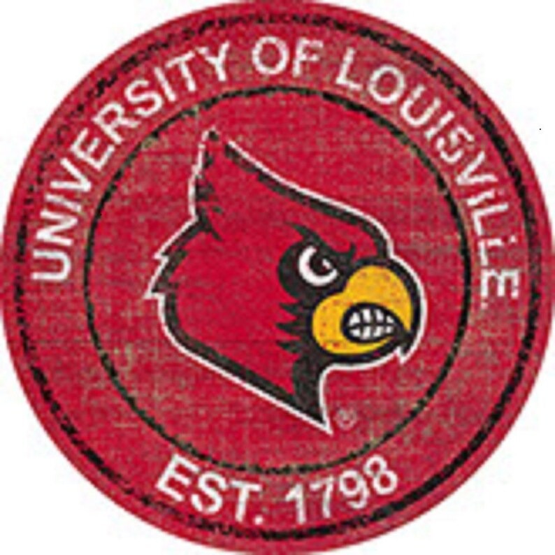 10k Yellow Gold University of Louisville Cardinals School Letter Logo  Pendant