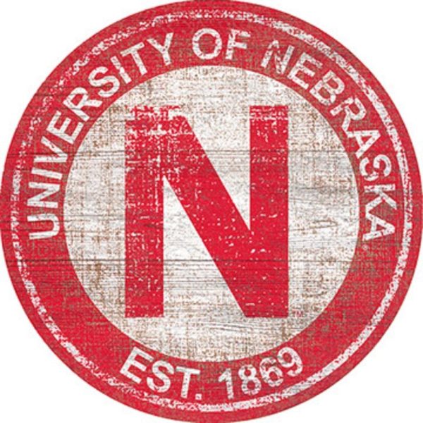 University Of Nebraska Athletics Est.1869 Classic Metal Sign Nebraska Cornhuskers Signs Gift for Fans