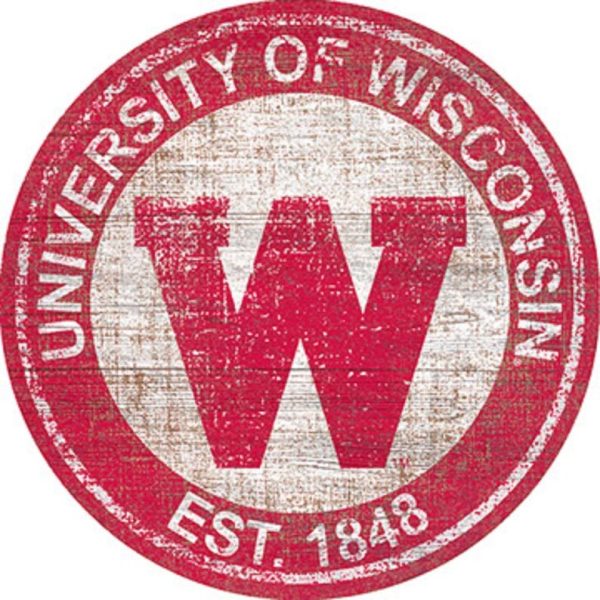 University Of Wisconsin Athletics Est.1883 Classic Metal Sign Wisconsin Badgers Signs Gift for Fans