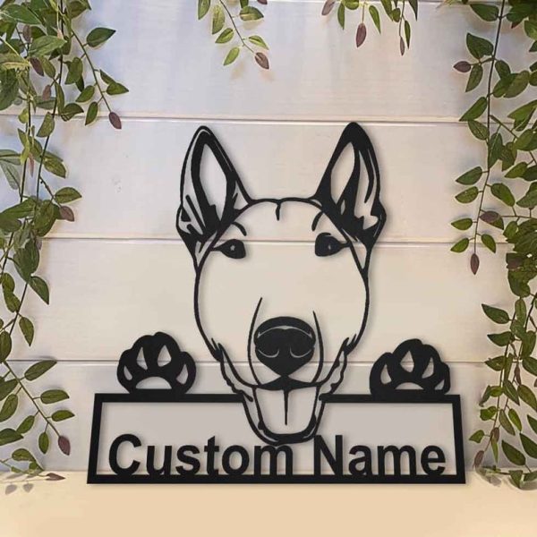 Custom Bull Terrier Dog Metal Wall Art Custom Metal Sign