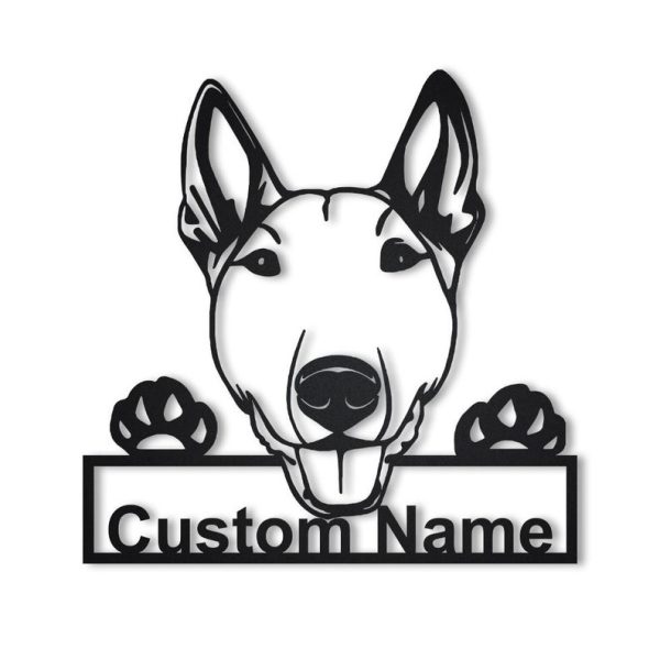 Custom Bull Terrier Dog Metal Wall Art Custom Metal Sign