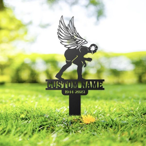 Wrestling Grave Marker Metal Garden Stakes Wrestler Memorial Gifts Sympathy Gifts for Loss of Loved One
