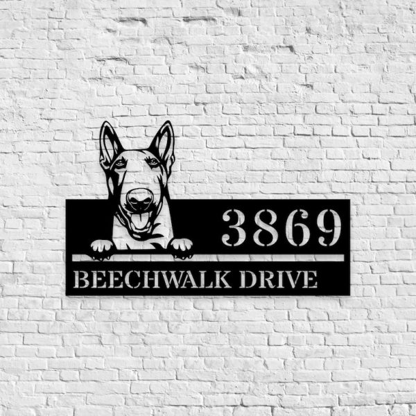 Personalized Bull Terrier Dog Custom Metal Sign