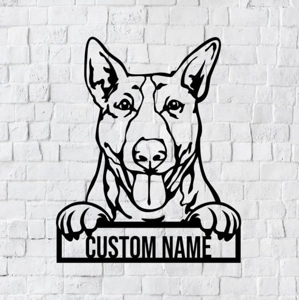 Custom Metal Bull Terrier Dog Sign Custom Metal Sign