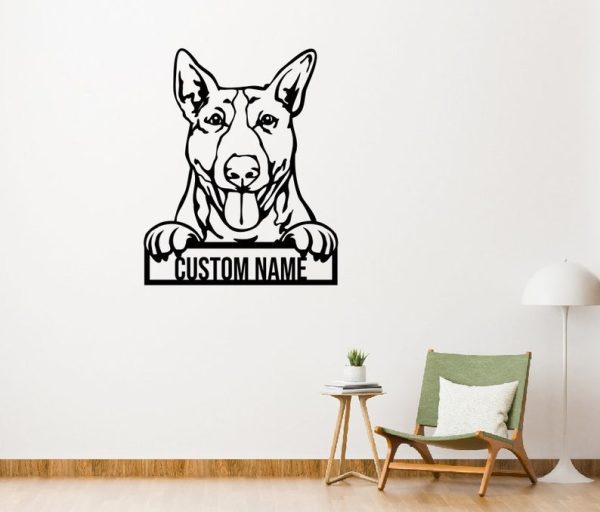 Custom Metal Bull Terrier Dog Sign Custom Metal Sign