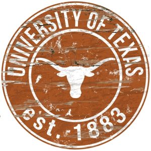 University of Texas Athletics Est.1855 Classic Metal Sign Texas Longhorns Signs Gift for Fans