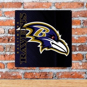 DINOZOZO Baltimore Ravens Football Metal Sign Gift for Fans Man Cave Decor Custom Metal Signs