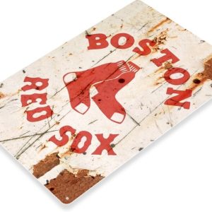 DINOZOZO Boston Red Sox Tin Sign Baseball Gift for Fans V2 Custom Metal Signs