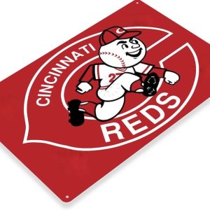 DINOZOZO Cincinnati Reds Baseball Gift for Fans V1 Custom Metal Signs