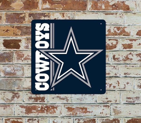 DINOZOZO Dallas Cowboys Football Metal Sign Gift for Fans Man Cave Decor Custom Metal Signs