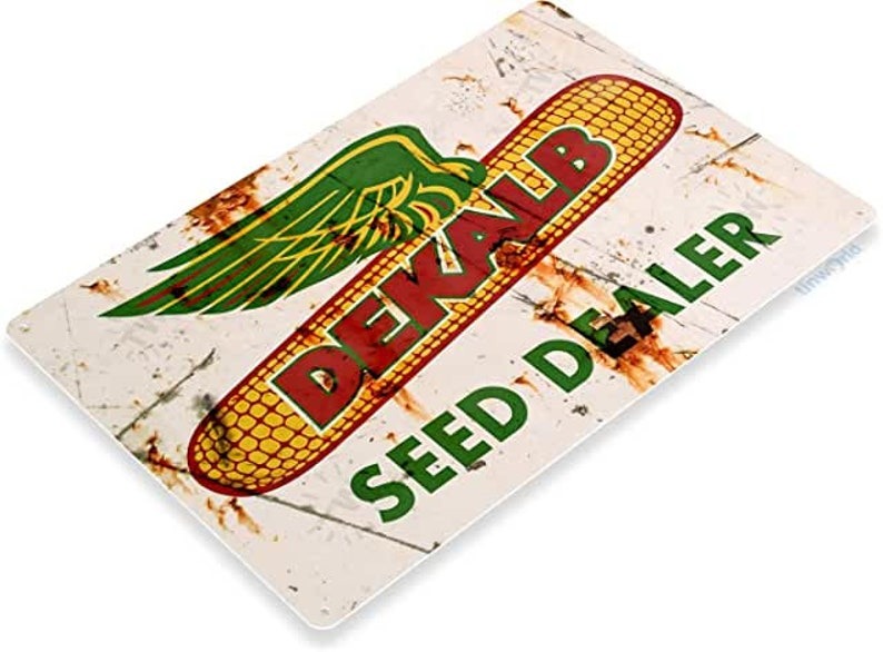 DINOZOZO Dekalb Seed Dealer Corn Feed Farm Decor Custom Metal Signs