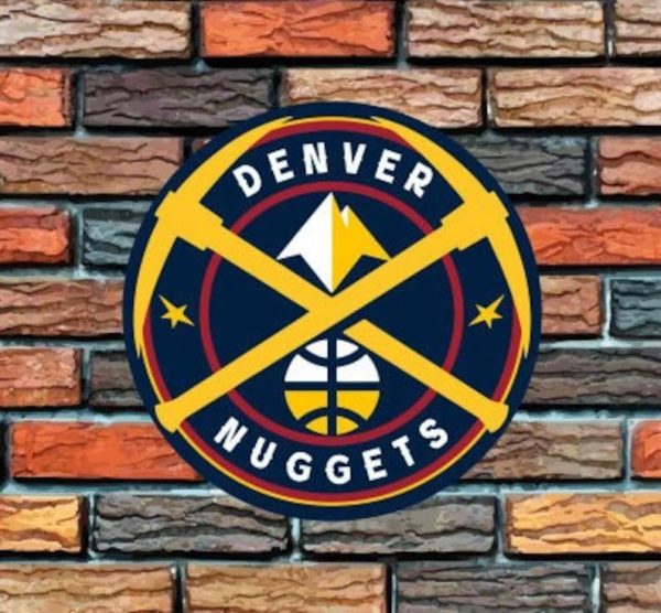 DINOZOZO Denver Nuggets Logo Round Metal Sign Basketball Signs Gift for Fans Custom Metal Signs