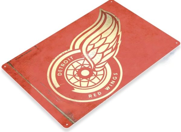 DINOZOZO Detroit Red Wings Tin Sign Hockey Team Gift for Fans V1 Custom Metal Signs