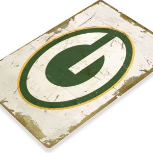 DINOZOZO Green Bay Packers Tin Sign Football Team Gift for Fans V2 Custom Metal Signs