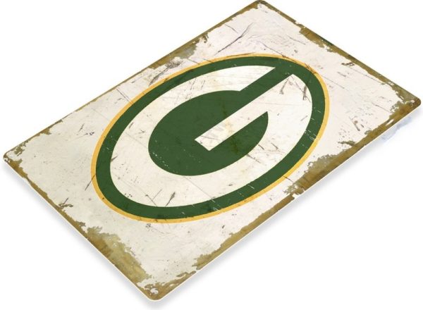 DINOZOZO Green Bay Packers Tin Sign Football Team Gift for Fans V2 Custom Metal Signs