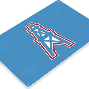 DINOZOZO Houston Oilers Tin Sign NFL Football Gift for Fans Custom Metal Signs