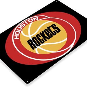 DINOZOZO Houston Rockets Tin Sign 1967 NBA Basketball Gift for Fans Custom Metal Signs
