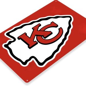 DINOZOZO Kansas City Chiefs Tin Sign Football Team Gift for Fans Custom Metal Signs