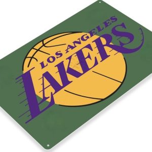 DINOZOZO Los Angeles Lakers Tin Sign NBA Basketball Gift for Fans Custom Metal Signs