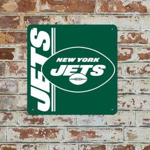 DINOZOZO New York Jets Football Metal Sign Gift for Fans Man Cave Decor Custom Metal Signs