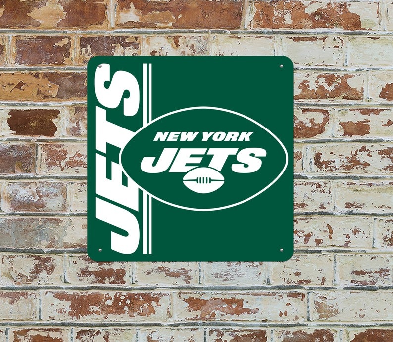 DINOZOZO New York Jets Football Metal Sign Gift for Fans Man Cave Decor Custom Metal Signs