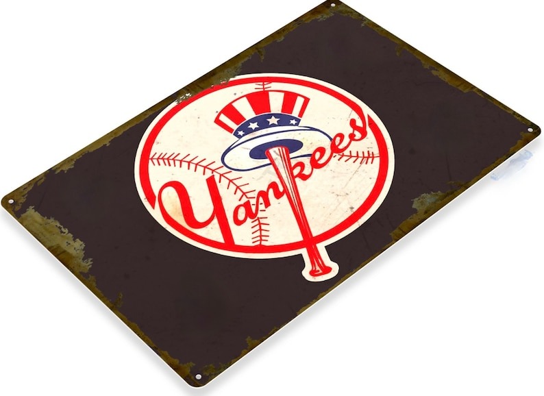 New York Yankees Baseball Logo Metal Sign