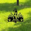 DINOZOZO Personalized Dog Memorial Stake Airedale Terrier Dog Grave Marker Dog Memorial Gifts Custom Metal Signs 1