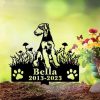 DINOZOZO Personalized Dog Memorial Stake Airedale Terrier Dog Grave Marker Dog Memorial Gifts Custom Metal Signs 2